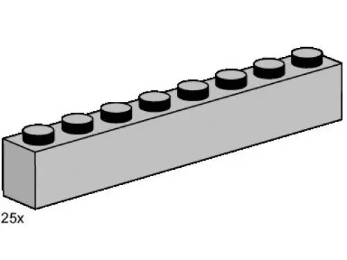レゴ 3479-1 2 x 8 Light Grey Bricks Bulk Bricks