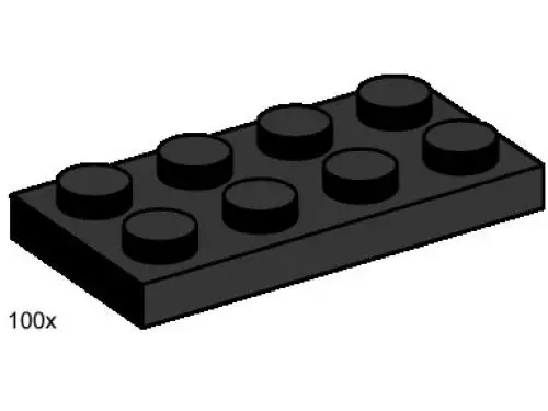 レゴ 3483-1 3 x 4 Black Plates Bulk Bricks