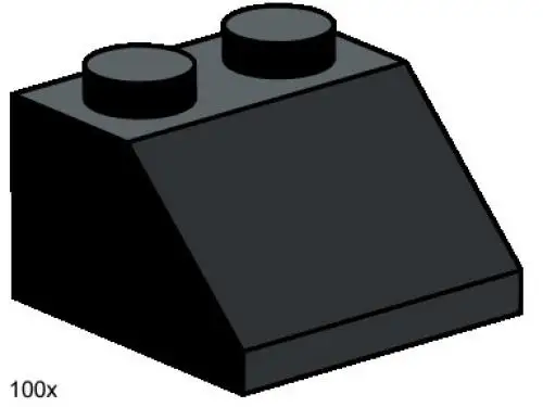 レゴ 3495-1 3 x 2 Roof Tiles Steep Sloped Black Bulk Bricks