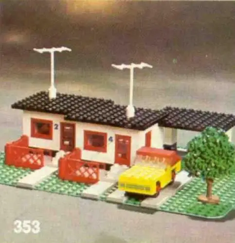 レゴ 353-1 Terrace House with Car and Garage 建物