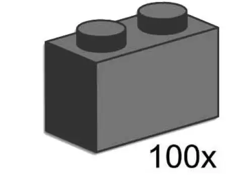 レゴ 3726-1 2 x 2 Brick Dark Gray Bulk Bricks