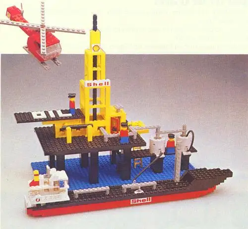 レゴ 373-1 Offshore Rig with Fuel Tanker ガソリンスタンド