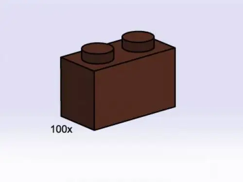 3751 1 x 2 Brown Bricks - Bulk Bricks (2003年)