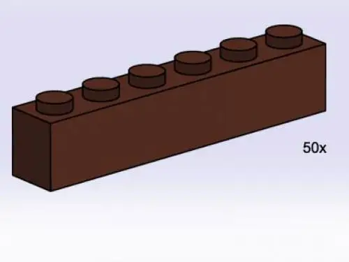3752 1 x 6 Brown Bricks - Bulk Bricks (2002年)