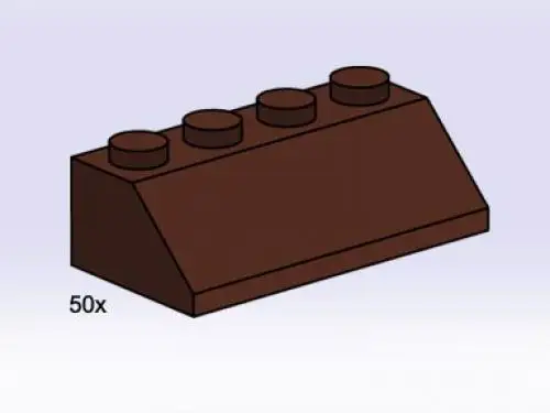 レゴ 3755-1 2 x 4 Roof Tile Brown Bulk Bricks
