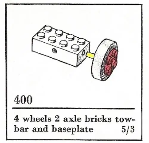 レゴ 400-3 Small Wheels with Axles (The Building Toy) 補足品