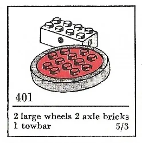 401 Large Wheels with Axles (The Building Toy) - 補足品 (1966年)