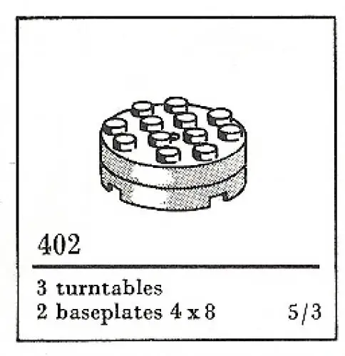 レゴ 402-3 White Turntables 補足品