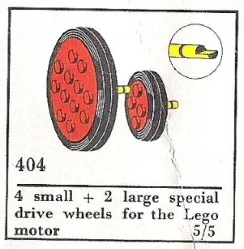 レゴ 404-3 Wheels for Motor (The Building Toy) 補足品