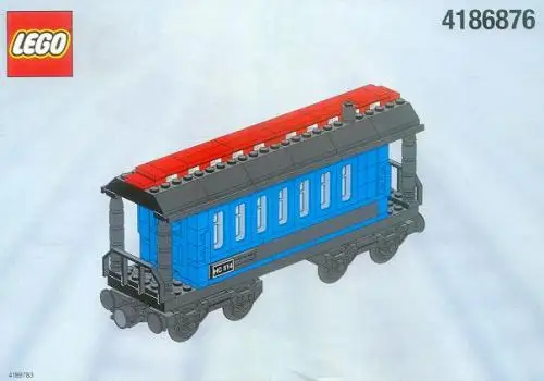 レゴ 4186876-1 Passenger Wagon Blue (White Box) 9V