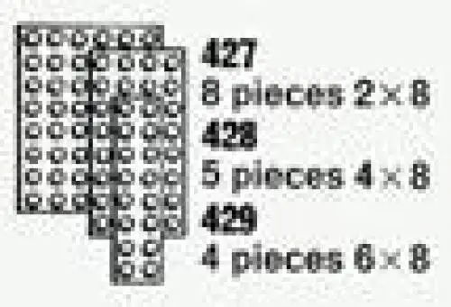 レゴ 429-1 5 Plates 6 x 8 (The Building Toy) 補足品