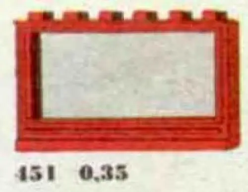 451 1 x 6 x 3 Window, Red or White - 補足品 (1966年}