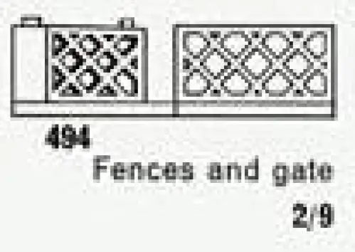 レゴ 494-2 Gates and Fence, White (The Building Toy) 補足品