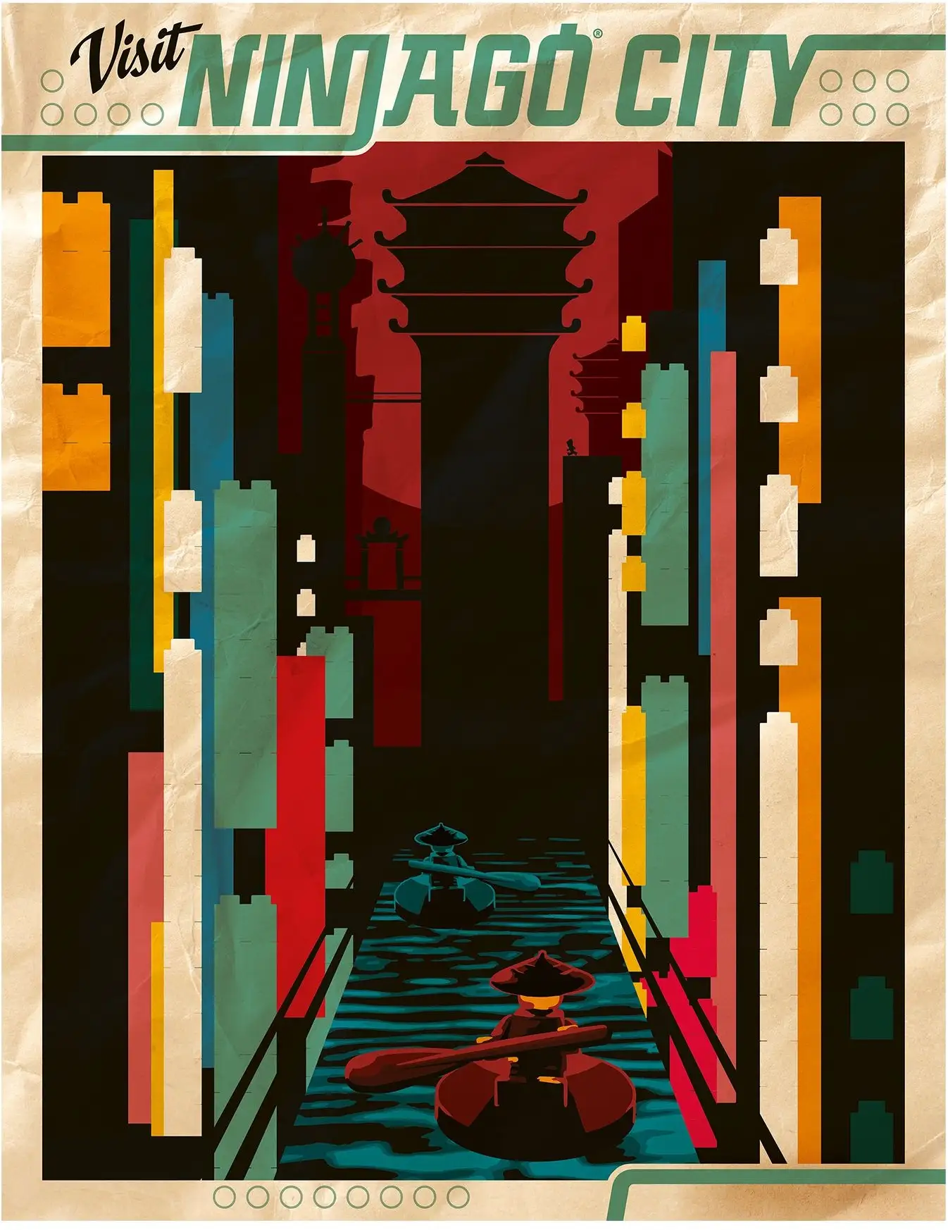 レゴ 5005431-1 Visit Ninjago City Poster ポスター