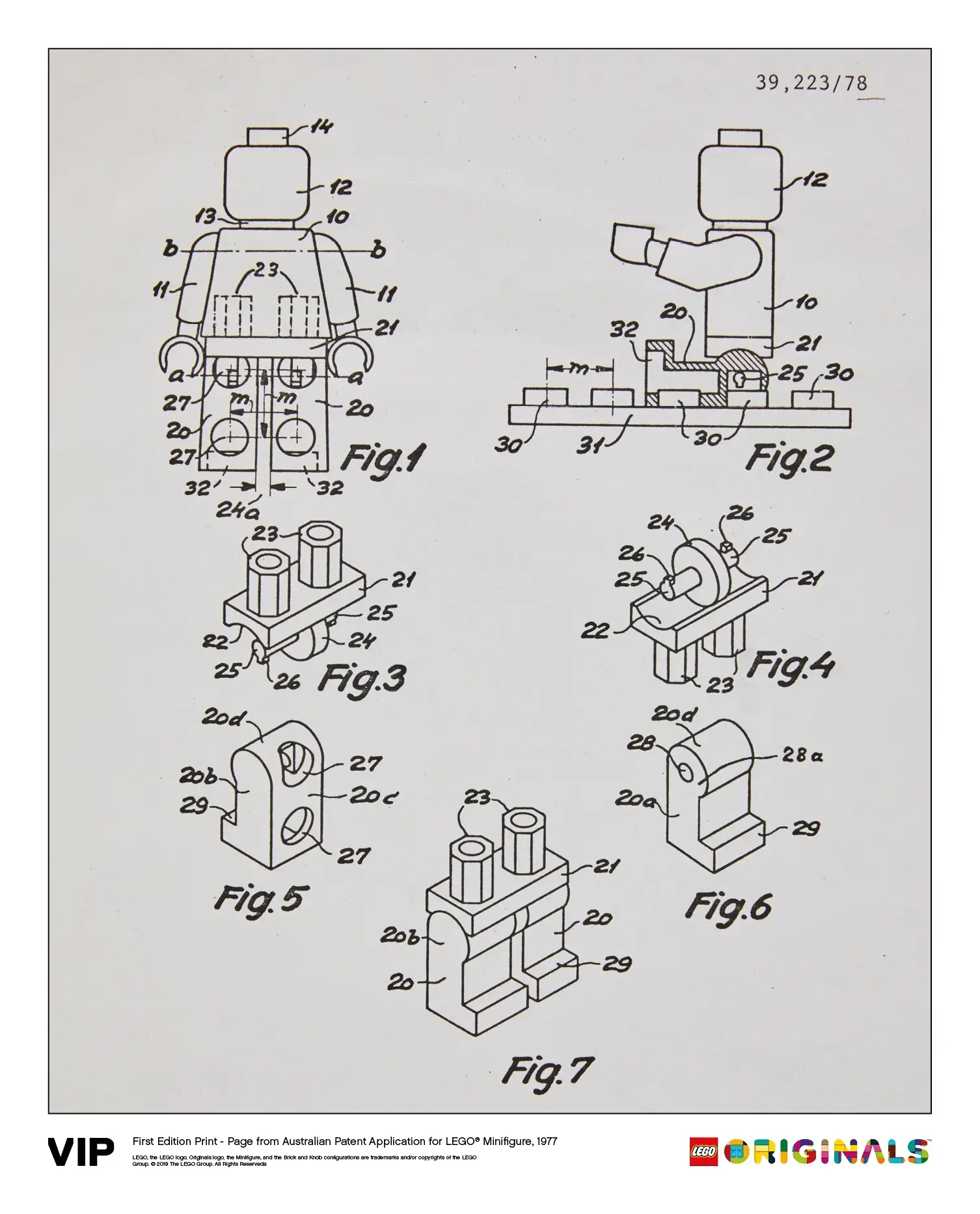レゴ 5006003-1 Australian Patent LEGO Minifigure 1977 オリジナルのおもちゃ