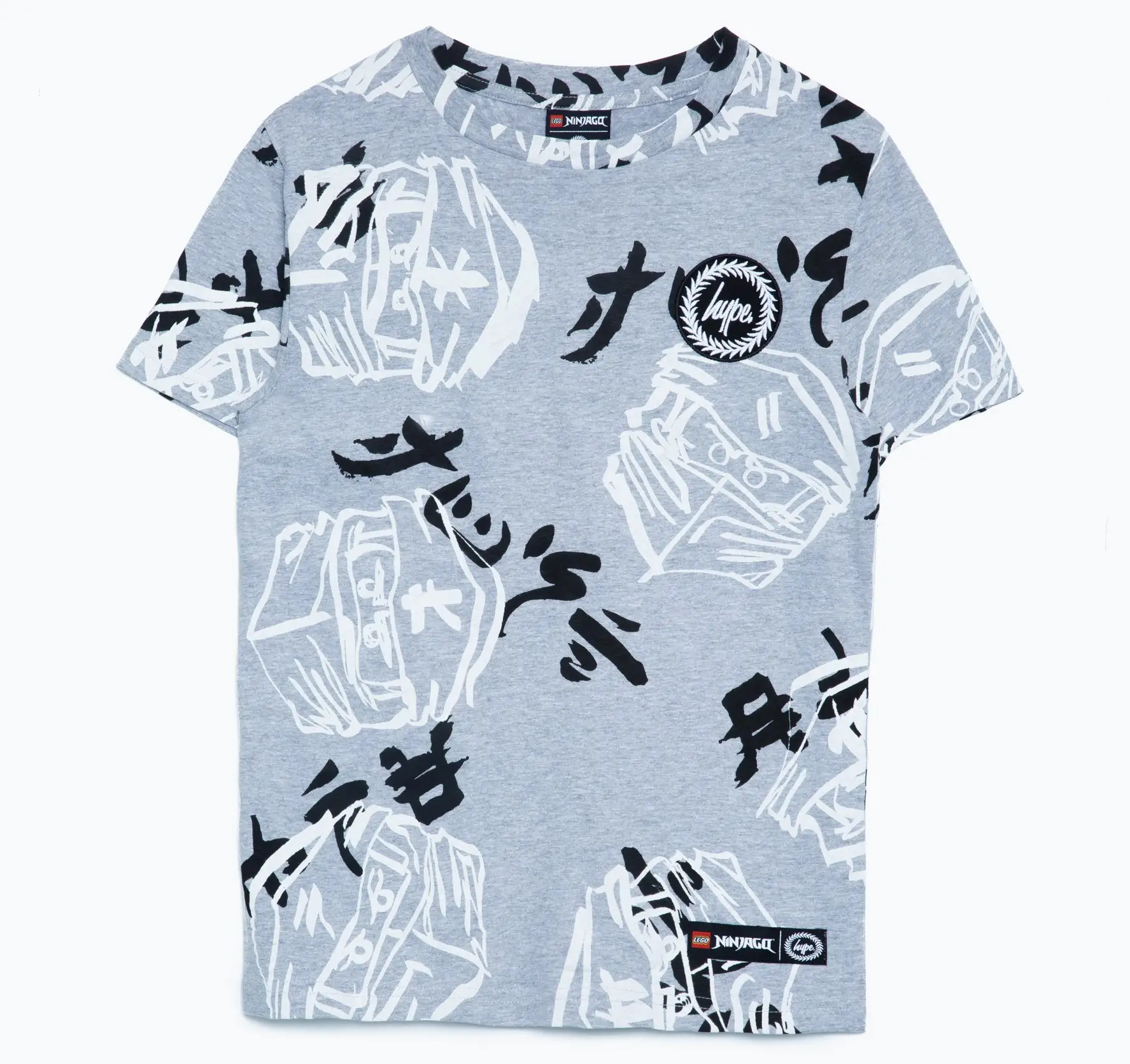 レゴ 5006237-1 HYPE X LEGO NINJAGO Gray Just Hype Faces T-Shirt グッズ