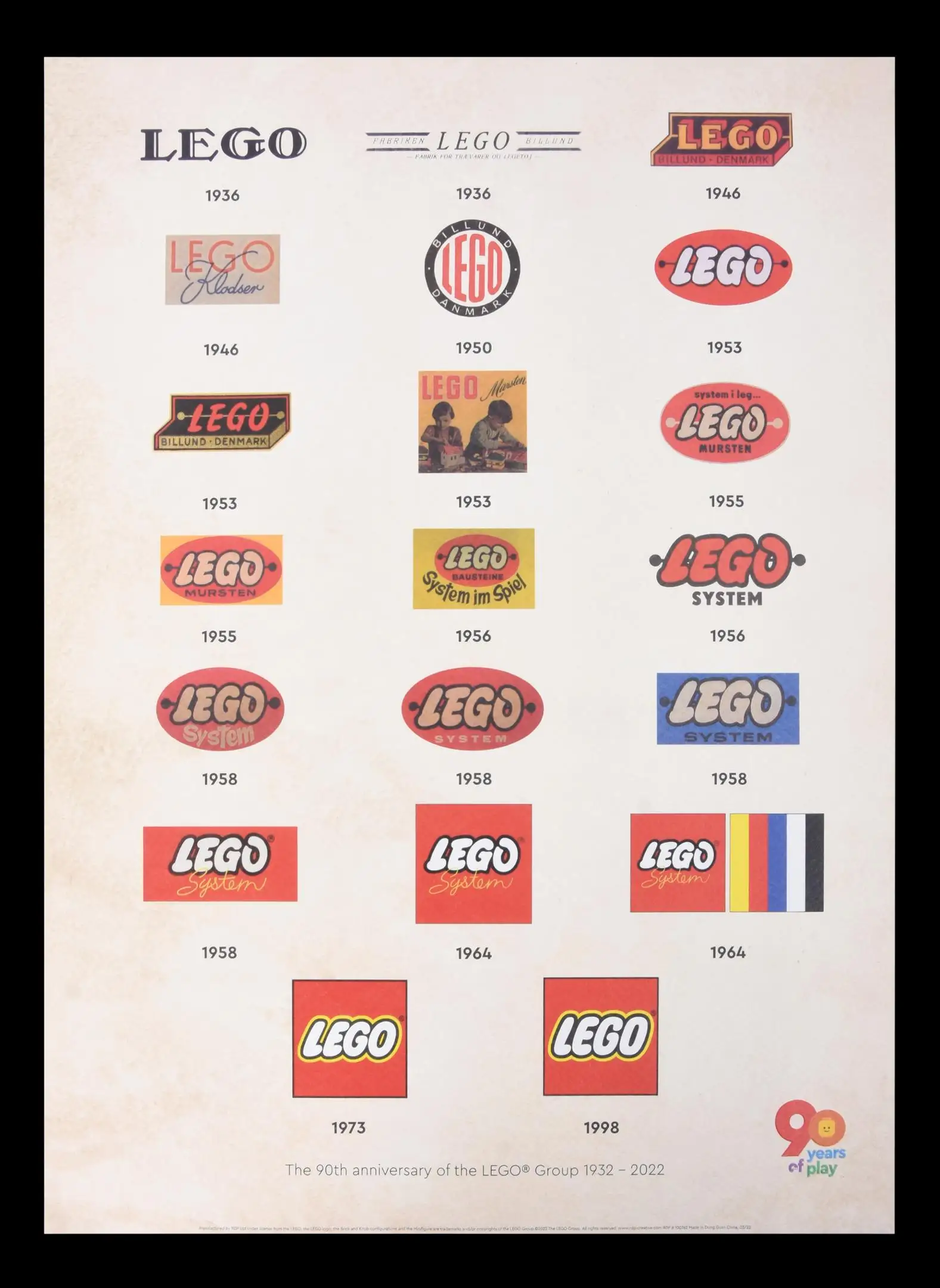 レゴ 5007504-1 Vintage LEGO Logo Poster ポスター