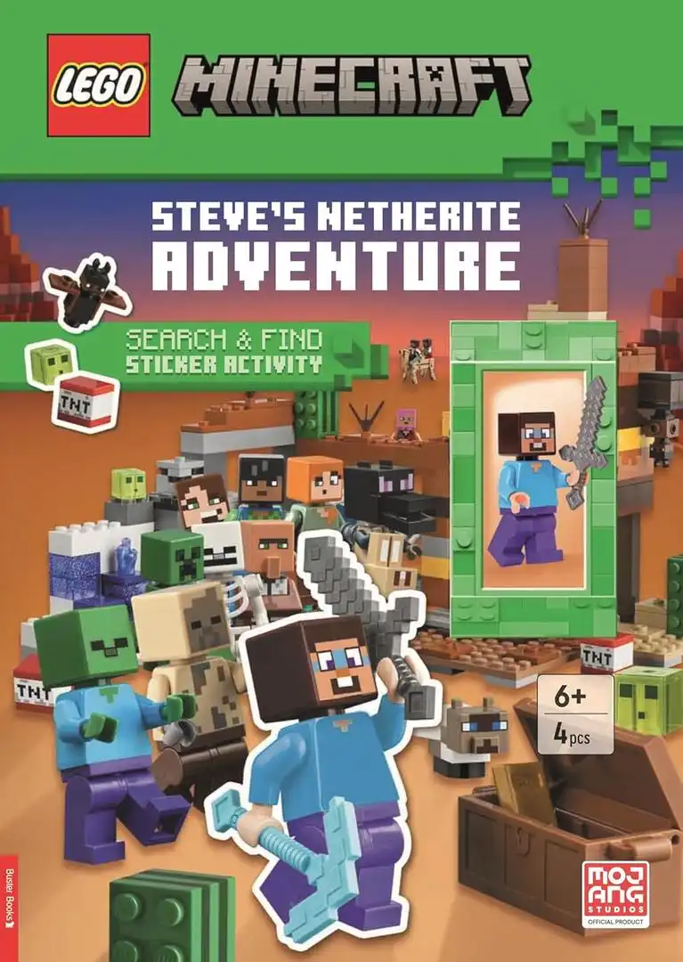 レゴ 5009821-1 Minecraft: Steve's Netherite Adventure: Search & Find Sticker Activity アクティビティブック(付録つき)