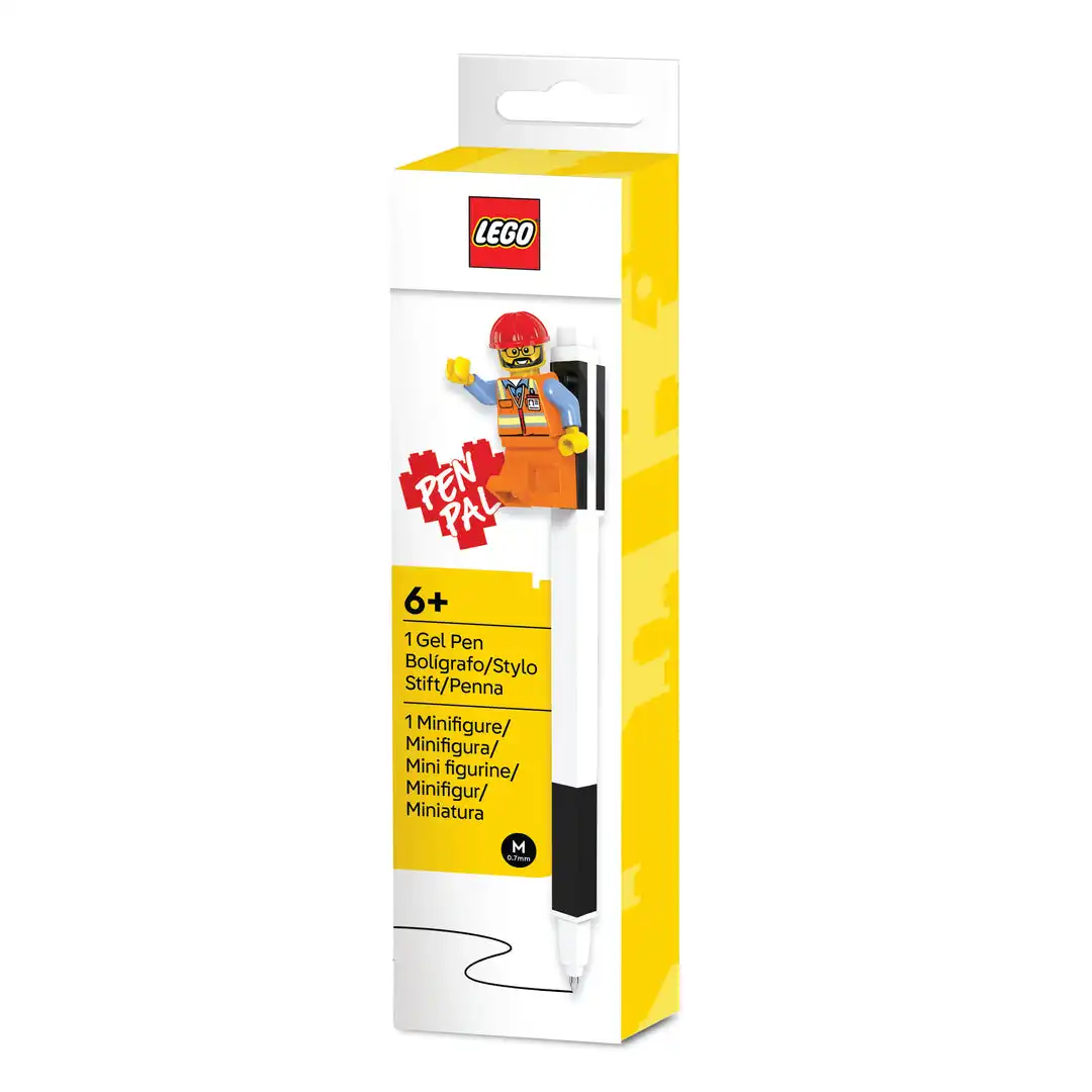レゴ 5010103-1 Pen Pal Gel Pen with Construction Worker Minifigure (Black) 文房具