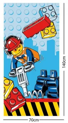 レゴ 5055285389574-1 City Construction Beach Towel キッチン・寝具