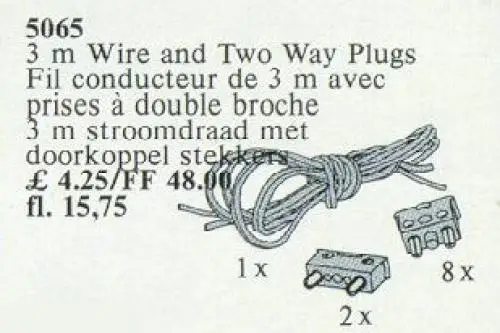 レゴ 5065-1 3m Wiring and Two-Way Plug サービスパック