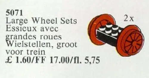 5071 Wheel Sets, Large, Red - トレイン (1987年}