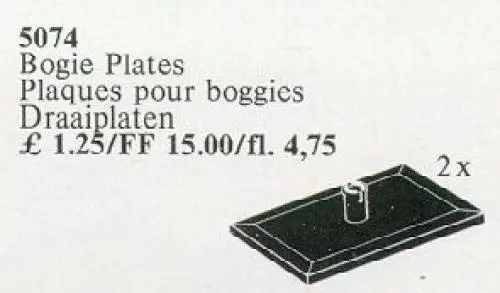 レゴ 5074-1 Bogie Plates, Black トレイン