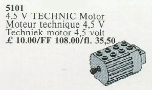 5101 4.5v TECHNIC Motor - テクニック (1987年)
