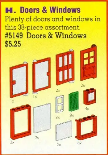 レゴ 5149-1 Doors and Windows サービスパック