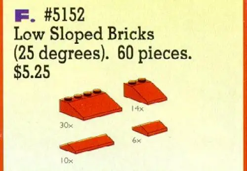 5152 Roof Bricks, Red, 25 Degrees - サービスパック (1987年}
