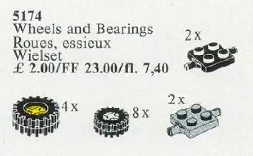 レゴ 5174-1 Wheels and Bearings サービスパック