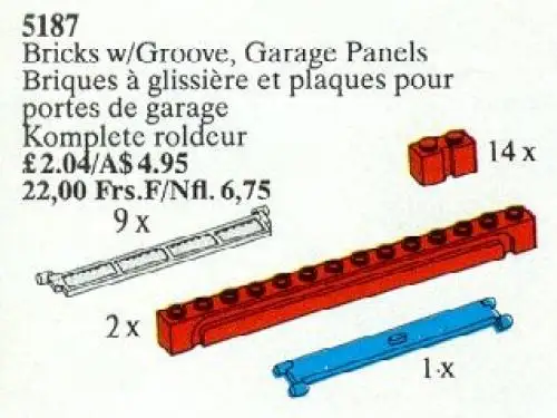 レゴ 5187-1 Bricks with Groove and Garage Panels サービスパック