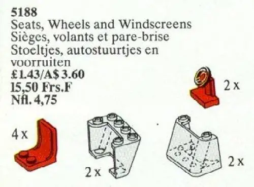 5188 Seats, Steering Wheels and Windscreens - サービスパック (1989年)
