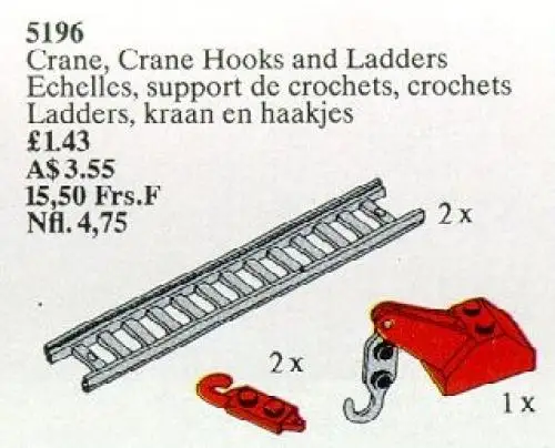 レゴ 5196-1 Crane, Crane Hooks and Ladders サービスパック