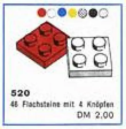 レゴ 520-1 3 x 2 Plates (cardboard box version) 補足品