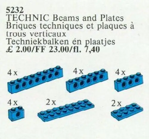 レゴ 5232-1 TECHNIC Beams and Plates [Blue] テクニック