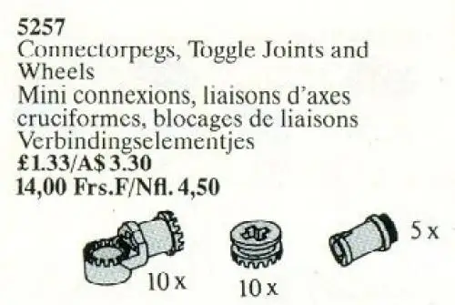 レゴ 5257-1 Connector Pegs, Toggle Joints, and Wheels テクニック