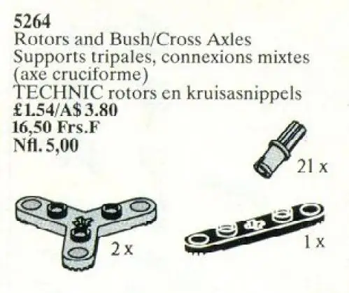 レゴ 5264-1 Rotors and Bush/Cross Axles テクニック