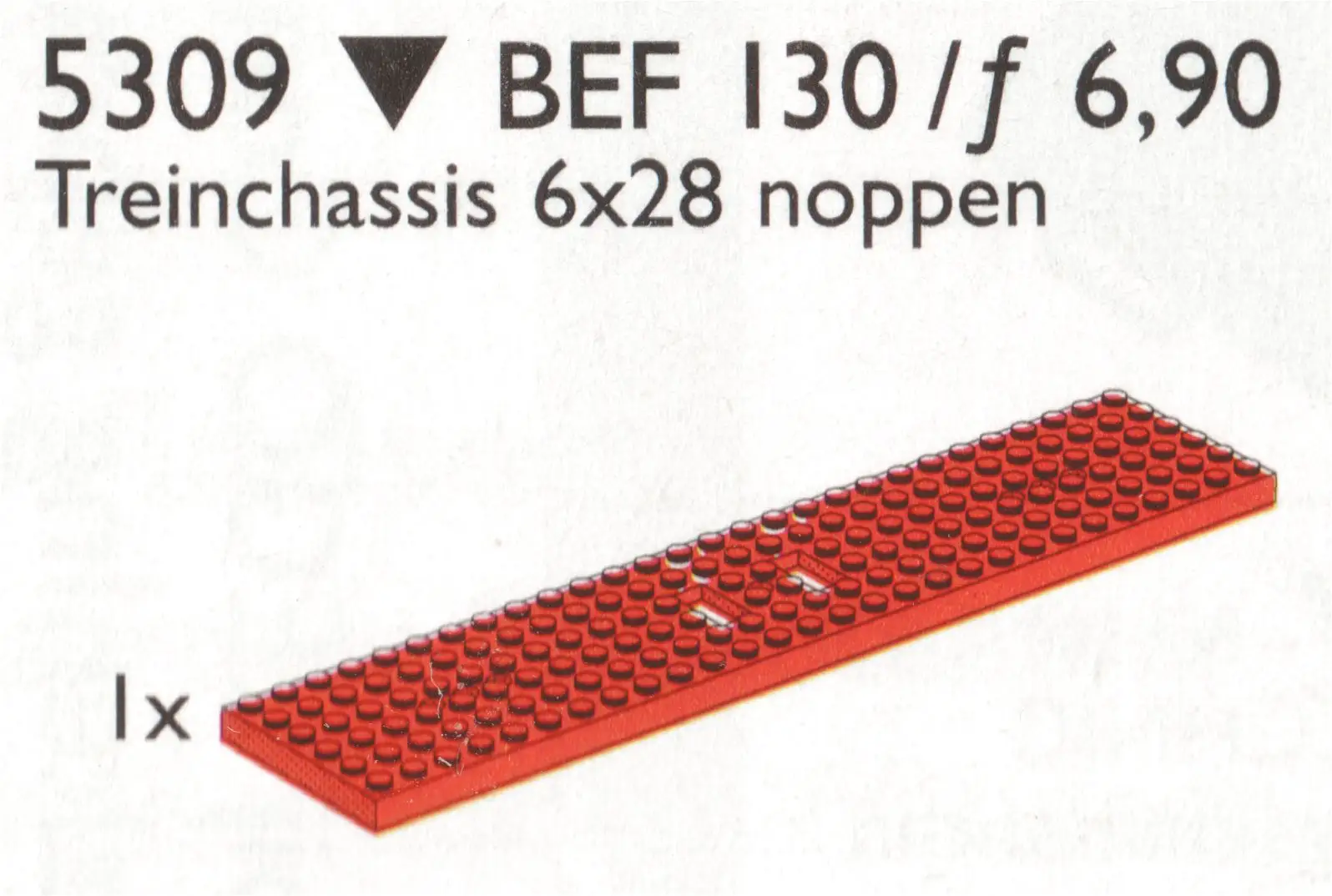 レゴ 5309-1 Wagon Plate, Red (6 x 28) トレイン