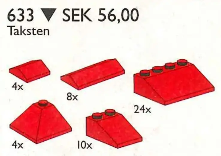レゴ 633-1 Roof Tiles 補足品