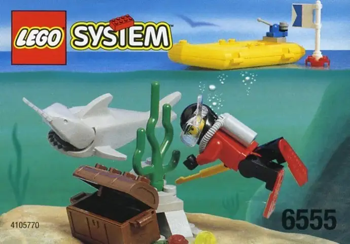 レゴ 6555-1 ノコギリザメとダイバー ダイバー
