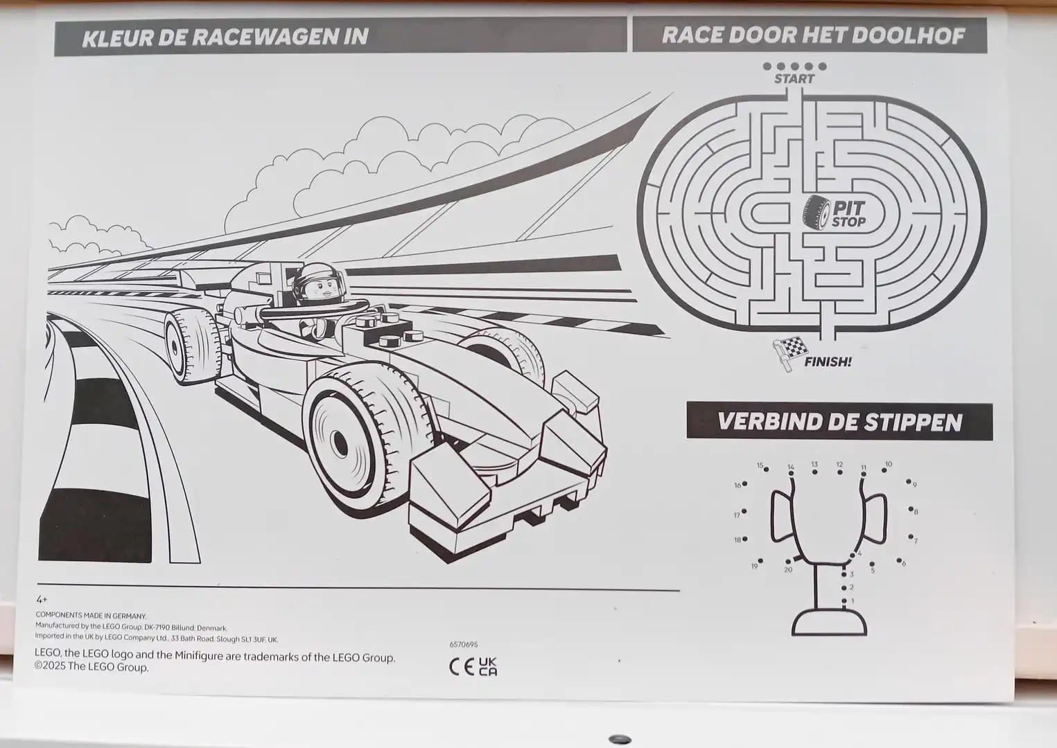 レゴ 6570695-1 F1 Activities Card ポスター