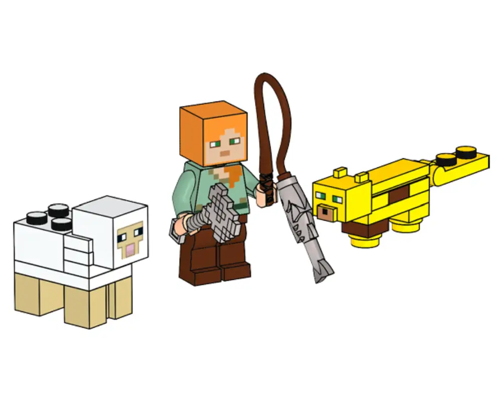 レゴ 662103-1 Alex with Ocelot and Sheep マインクラフト