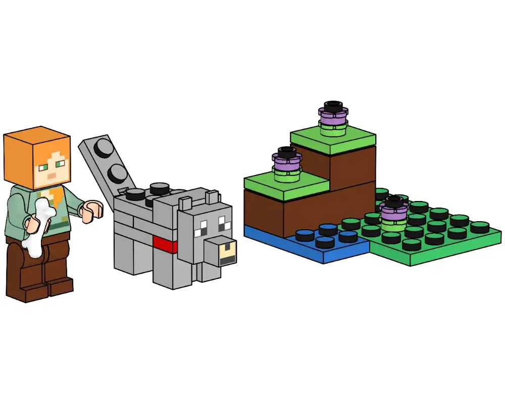レゴ 662404-1 アレックスとオオカミ マインクラフト