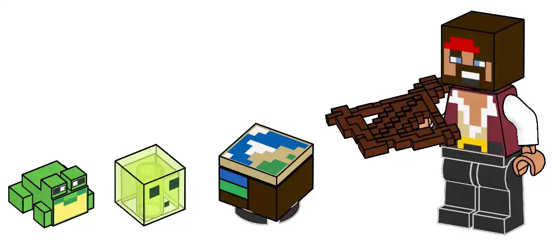 レゴ 662513-1 Pirate with Frog, Slime and Cartography Table マインクラフト