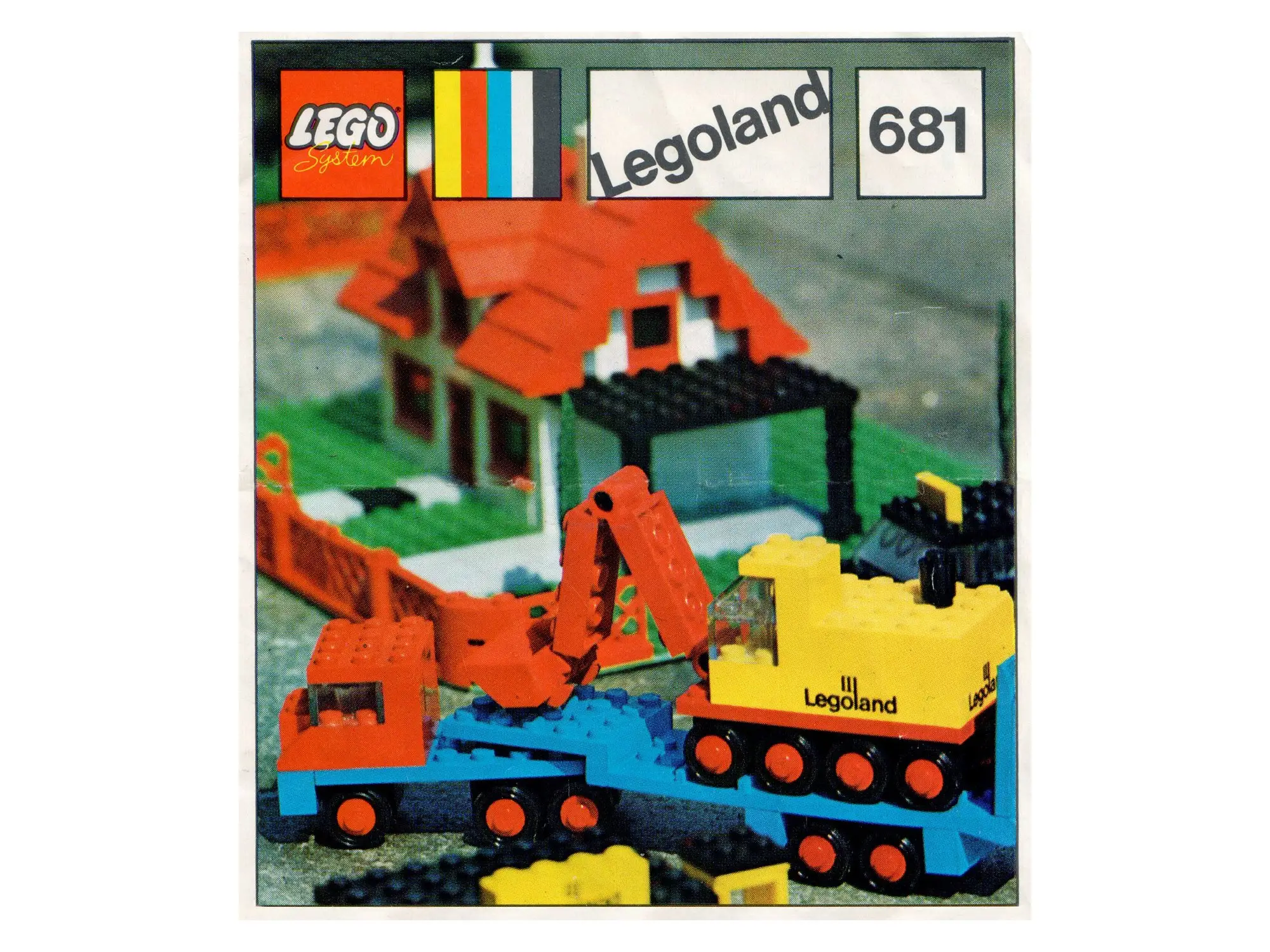 レゴ 681-1 Low-Loader with 4 Wheel Excavator 工事現場
