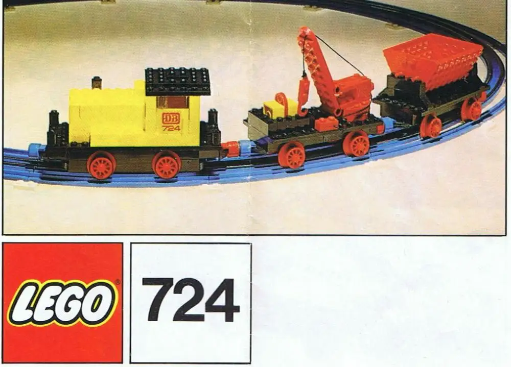 レゴ 724-1 12V Diesel Locomotive with Crane and Tipper Wagon 12V