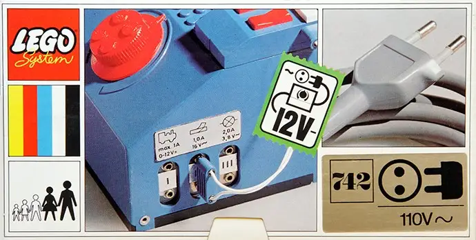 レゴ 742-1 12V New Transformer for 110V Pack 12V