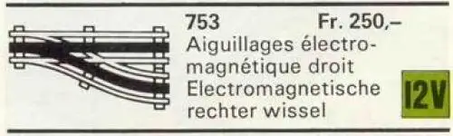 レゴ 753-1 Automatic Right Electric Switch 12V