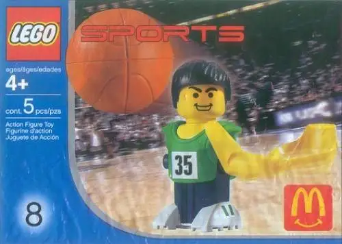 レゴ 7918-1 McDonald's Sports Set Number 8 - Green Basketball Player #35 バスケットボール
